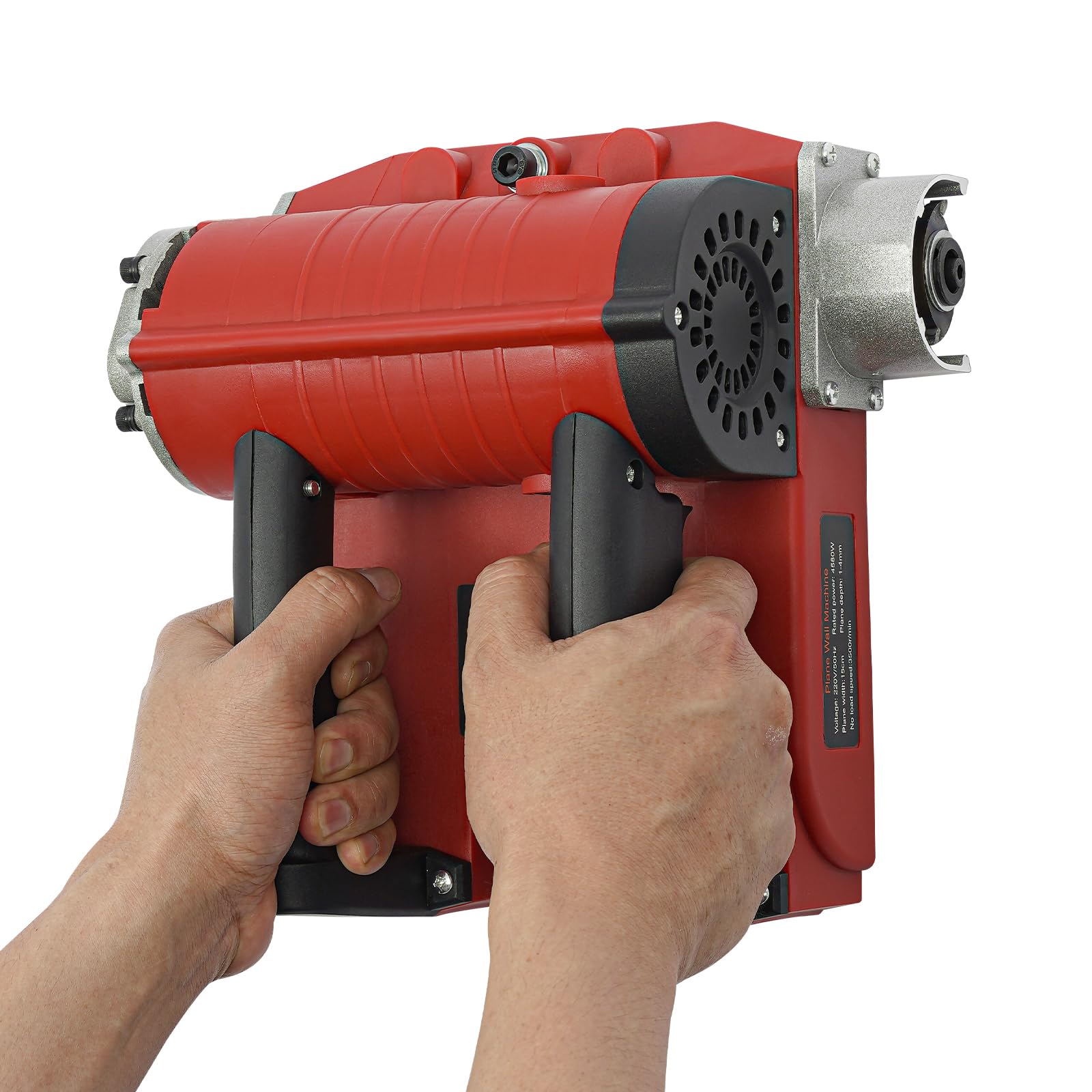 Fresa per calcestruzzo, 4580 W, 3500 u/min, 15 cm, larghezza 1-4 mm, regolazione della profondità, lame in acciaio al tungsteno, connettore aspirapolvere, cavo da 3 m, rosso, per intonaco, cemento