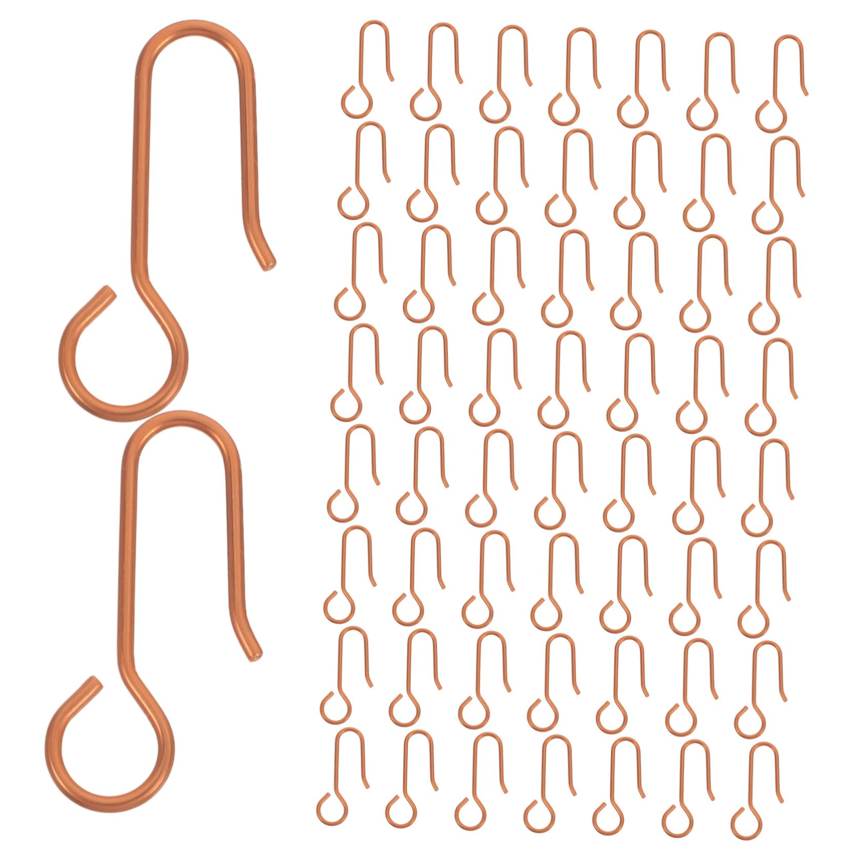 Gadpiparty 60pcs Metal Curtain Pin Hooks for Ceiling Mounted Tracks Shaped Drapery Clips for Large Windows Smooth Sliding Curtain Track Hooks Durable Iron Construction