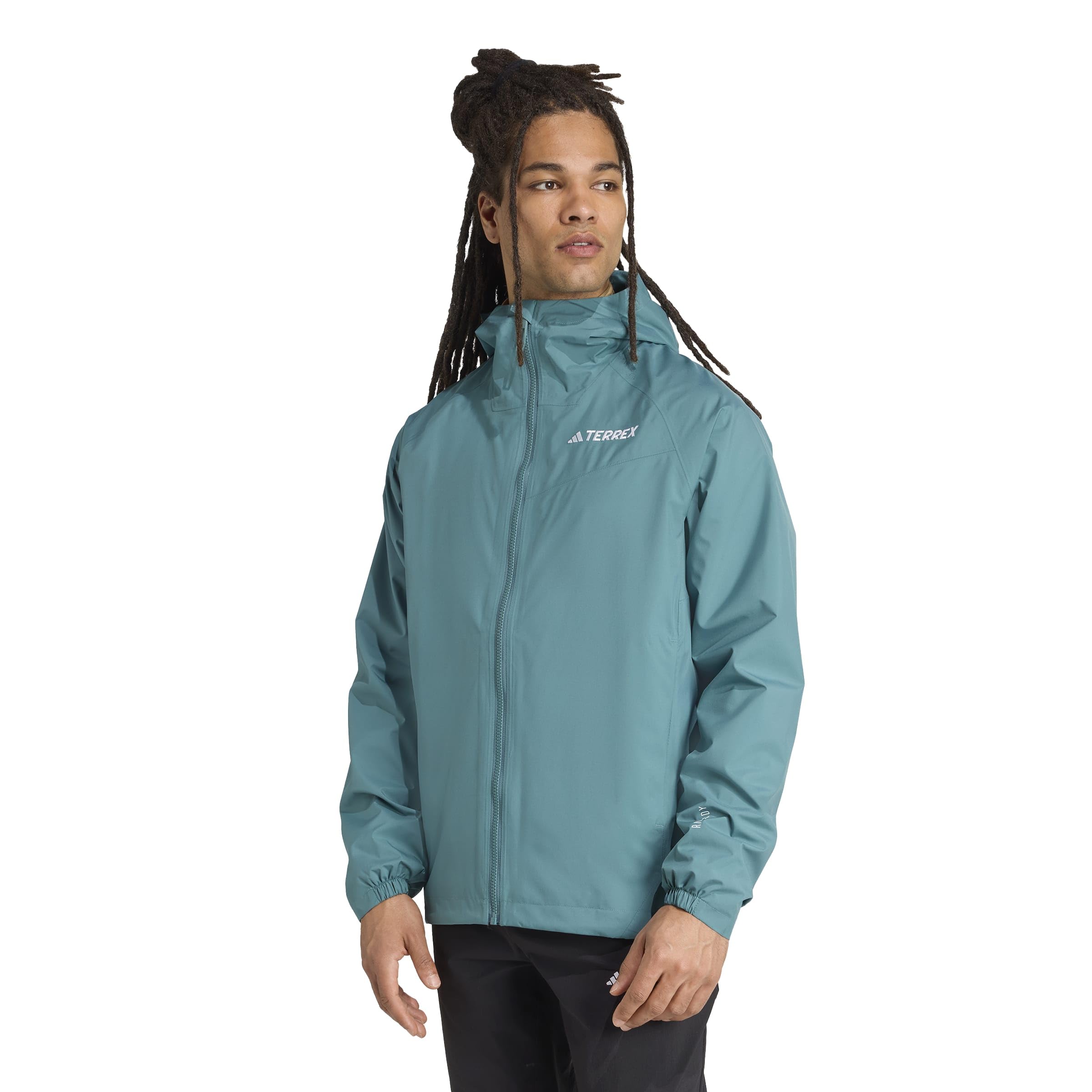 adidas Men's Terrex Multi 2 Layer RAIN.RDY Jacket, preloved teal, XL