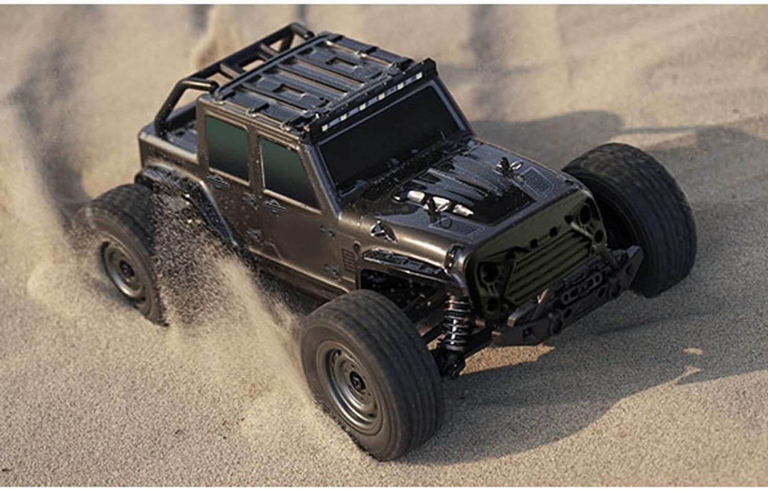 PVC 1/16 AWD Radio Controlled Electric Off Road Car Scy 16103 Rc Model Vehicle 390 Brushed Motor 30A Esc 38Km/H Shock Absorber Hobby Grade Model for Adult Hobby(Dark Gray)