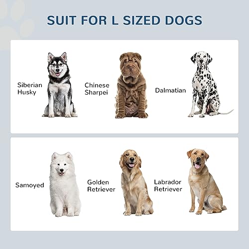 Miniatura 3 de PawHut Cuencos elevados grandes para perros con cajón de almacenamiento que contiene capacidad de 11 litros, soporte elevado para perros, cuenco