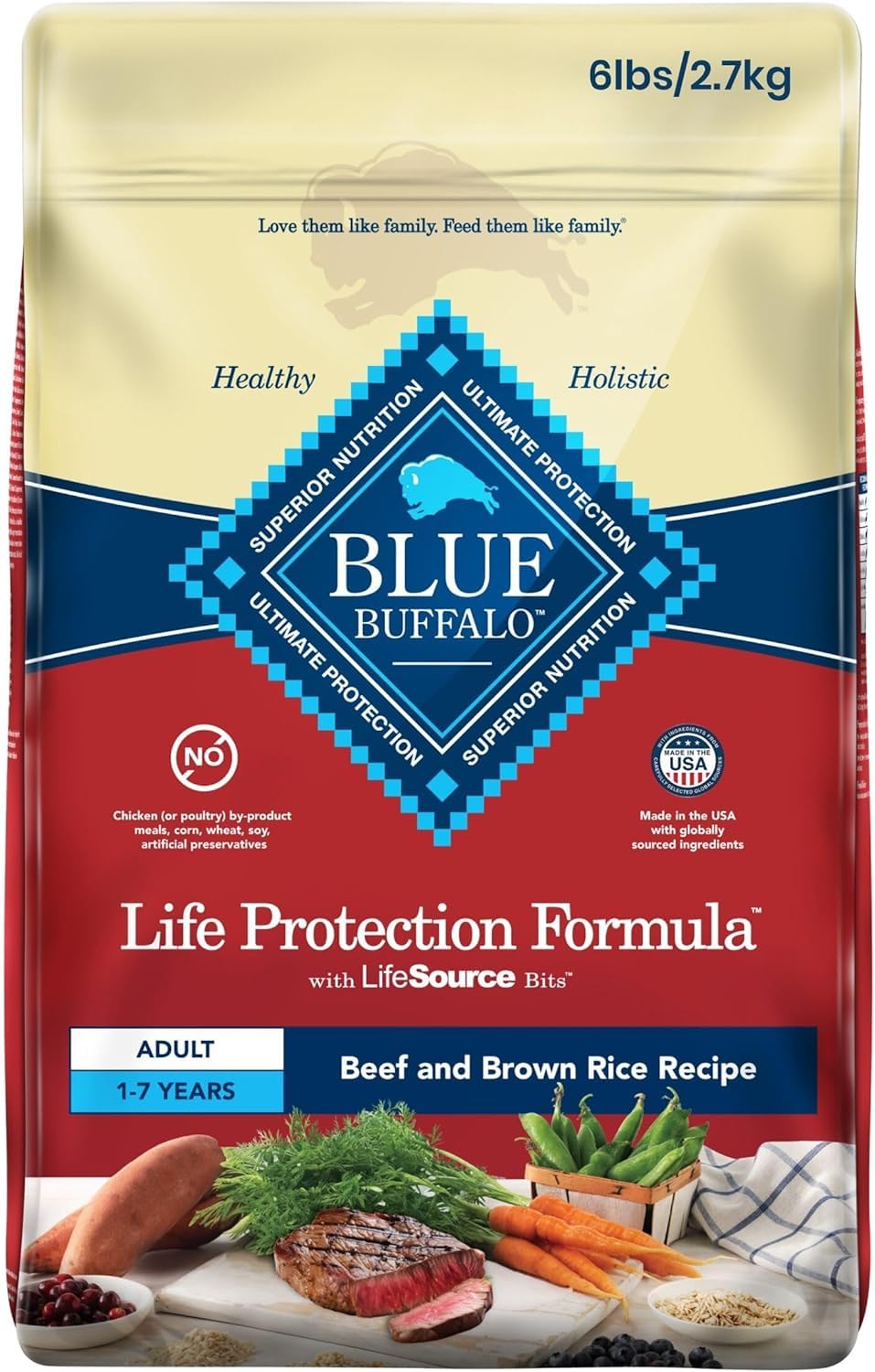 Blue Buffalo Life Protection Formula Beef & Brown Rice Adult sold price at auction in Canada