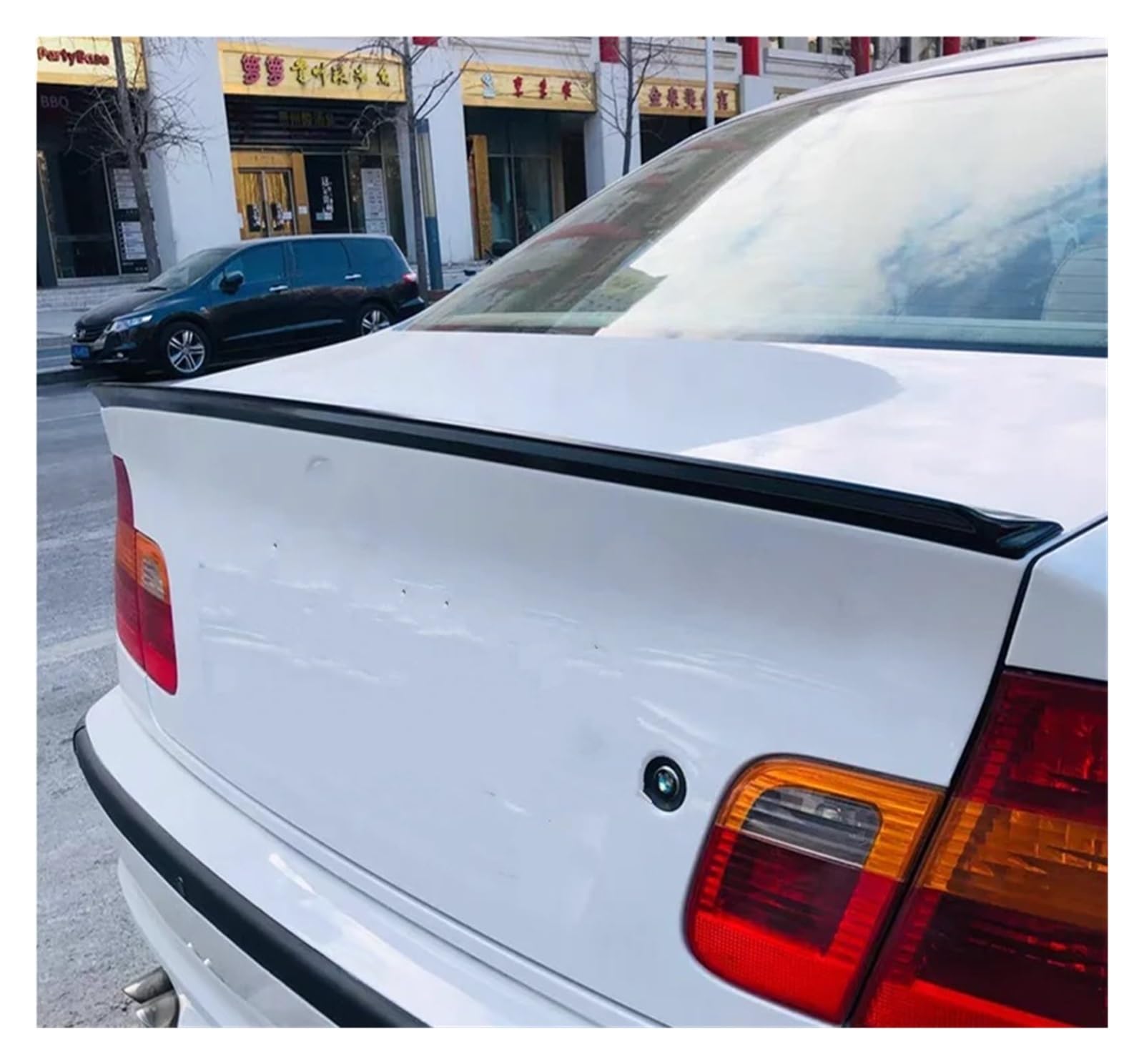 Becquet Arrière Voiture Pour BMW Série 3 E46 1998 1999 2000 2001 2002 2003 2004 2005 2006 M3 Style ABS Spoiler Berline Aile Arrière Voiture Aileron Arrière Coffre Spoiler Spoiler Voiture(Glossy Black