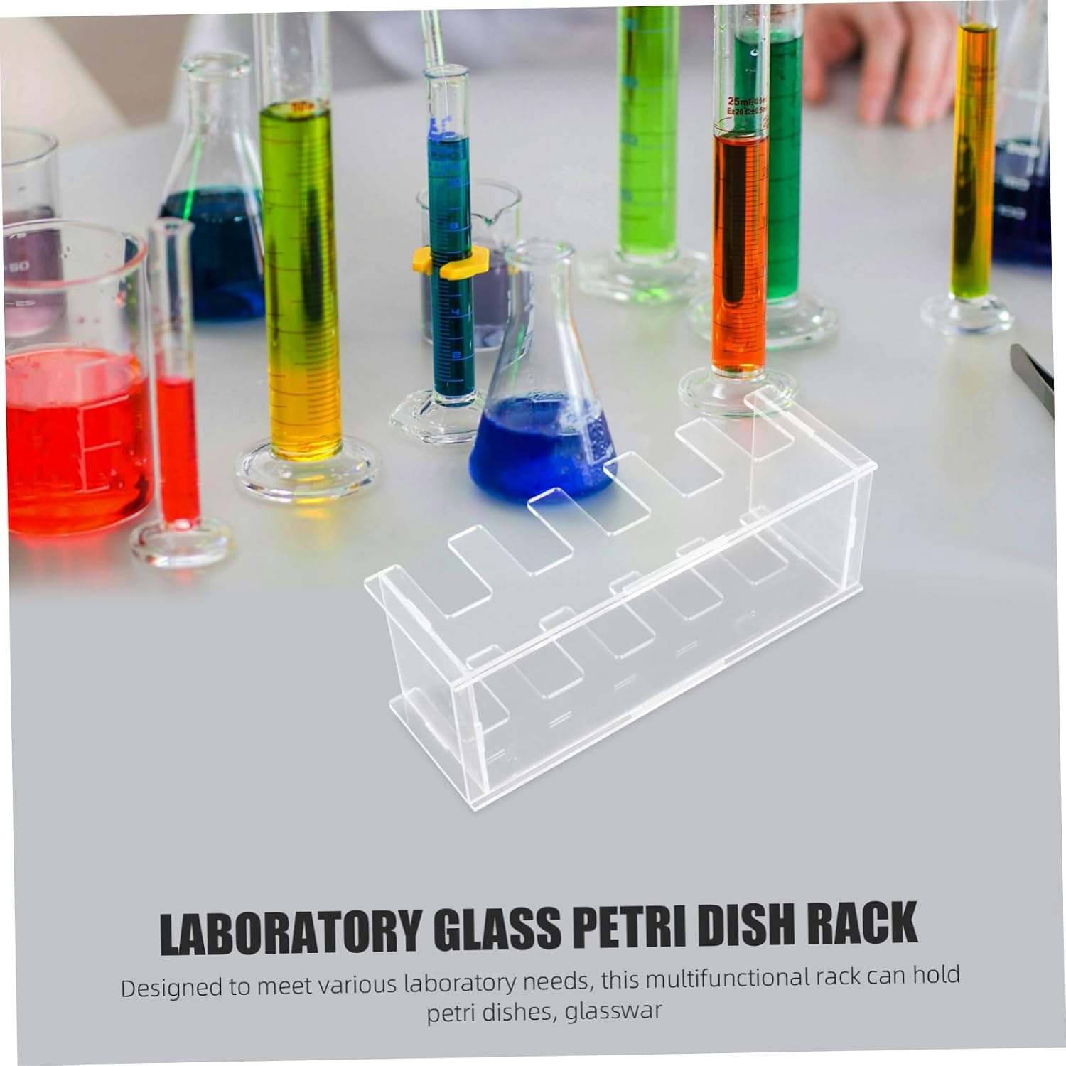 Lab Glassware Dish Holder Stand Acrylic Material for Efficient Drying and Display