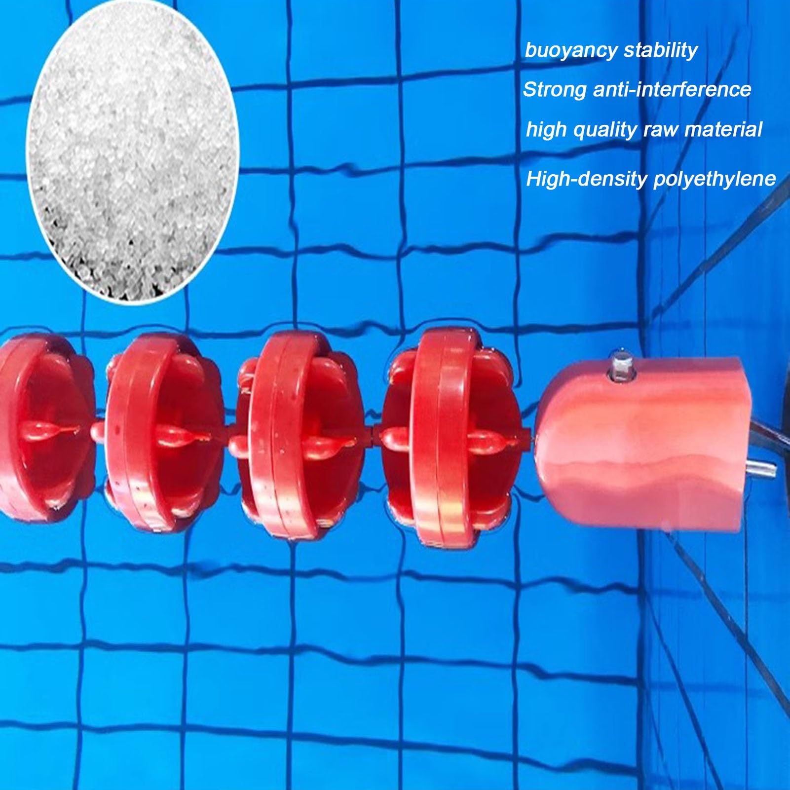 Galleggianti in Corda, Corda divisoria per Corsia per Piscina, Recinzione di Sicurezza per la Stabilità del galleggiamento, Accessorio per Piscina da Spiaggia con Indicatore a Spirale, Diametro 4,7/