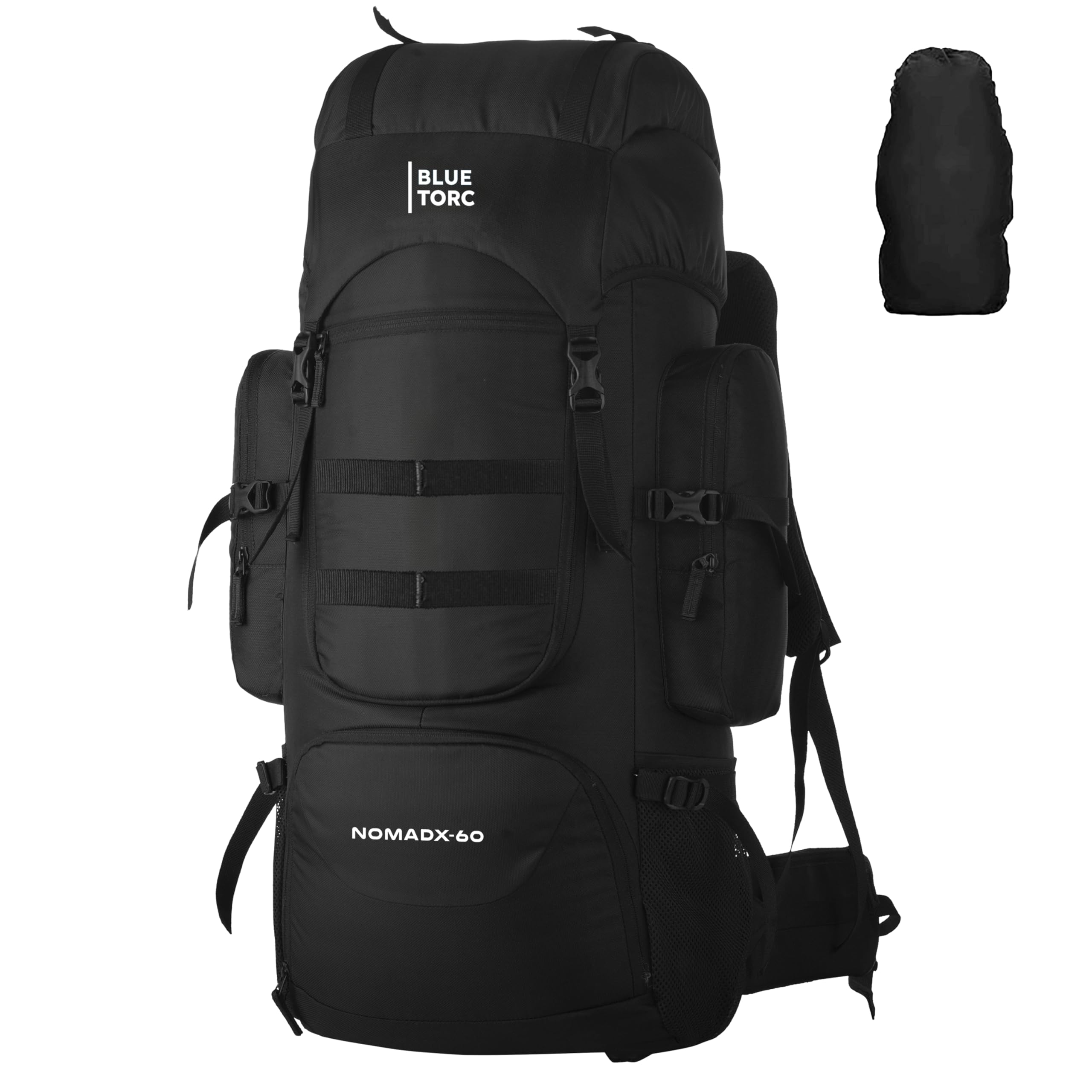 Nomadx 60L Camping & Trekking Rucksack Backpack with Rain Cover, 1-year warranty– Travel & Hiking Bag-Olivegreen-image-43