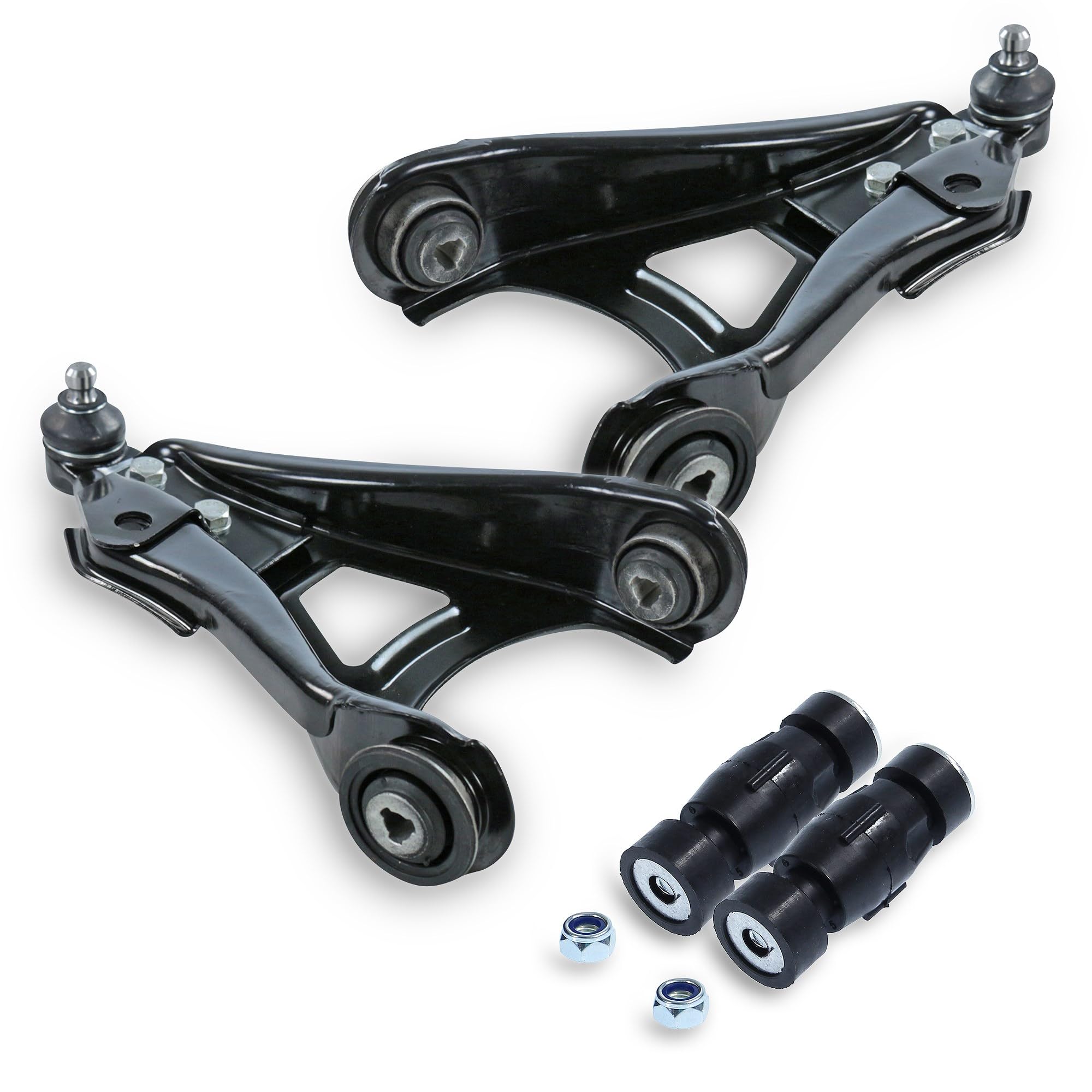 BESTPRICE 2x bras de suspension avant gauche droit, 2x barres de liaison avant Compatible avec NISSAN KUBISTAR Fourgon (X76), RENAULT CLIO II (BB_, CB_) (SB0/1/2_), KANGOO (KC0/1_) (FC0/1_)