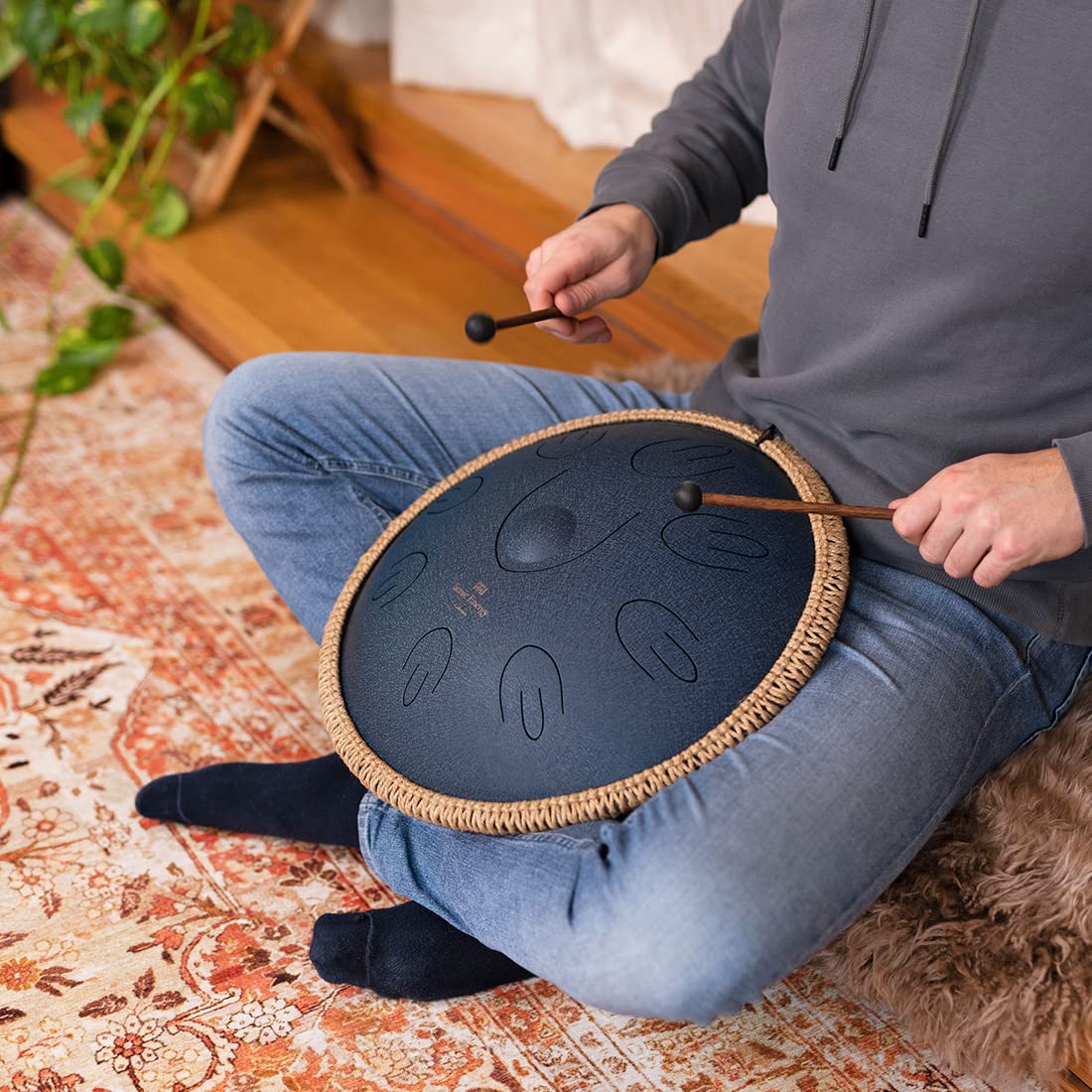 MEINL Sonic Energy OSTD12NB Octave Steel Tongue Drum D Amara + stojak ręczny + pałeczka keepdrum