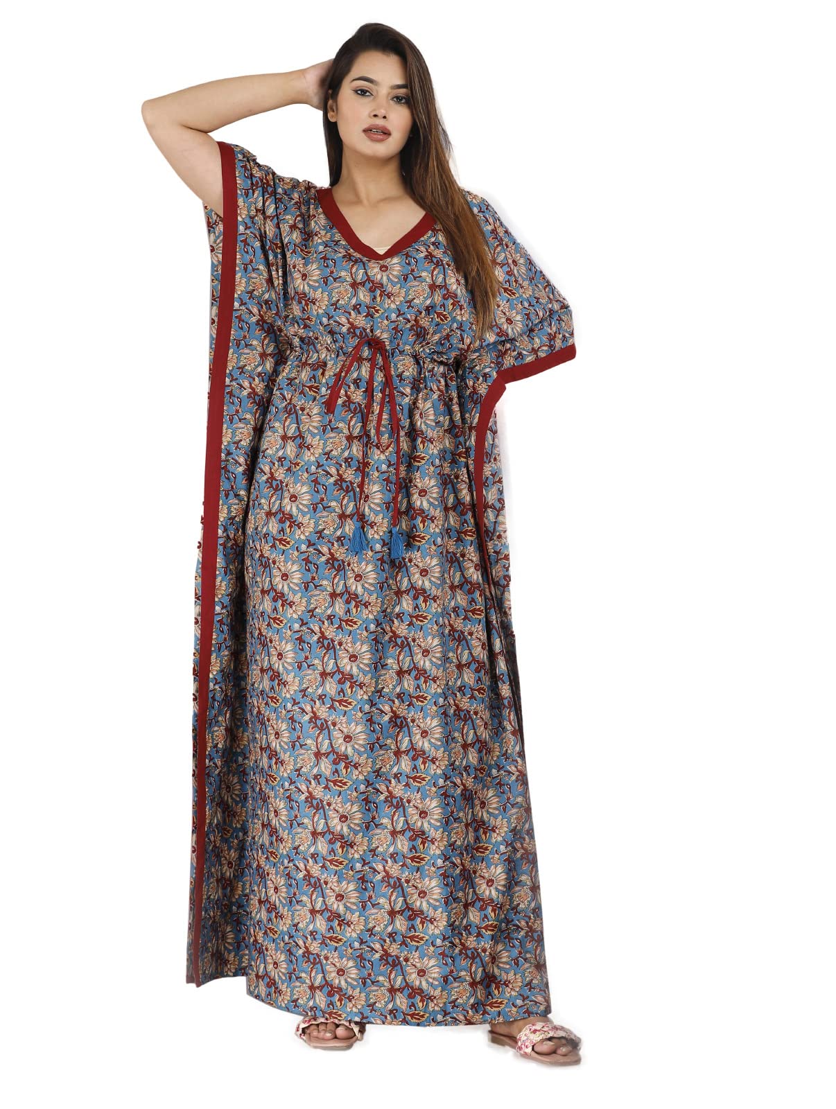Women's Printed 100% Cotton Kaftan