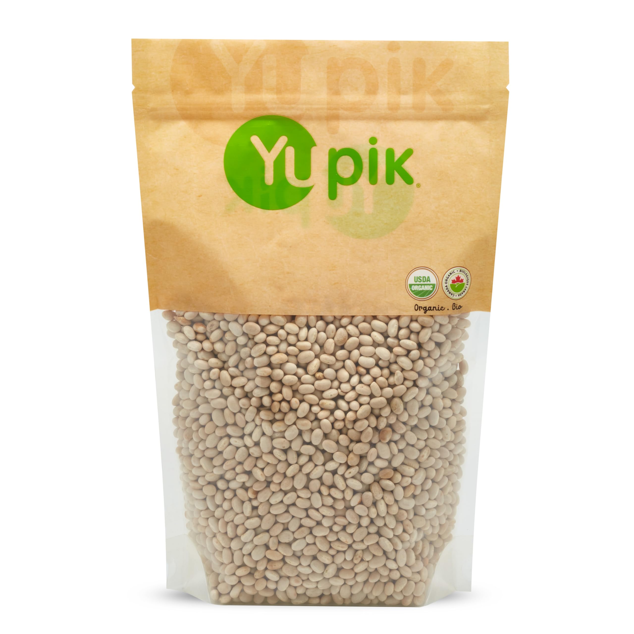 Yupik Organic Navy Beans, 2.2 lb (35.3 oz), Non-GMO, Vegan & Gluten-Free, USDA Certified, Kosher, Creamy & Tender Pulses, Perfect for Soups, Stews, Casseroles & Salads
