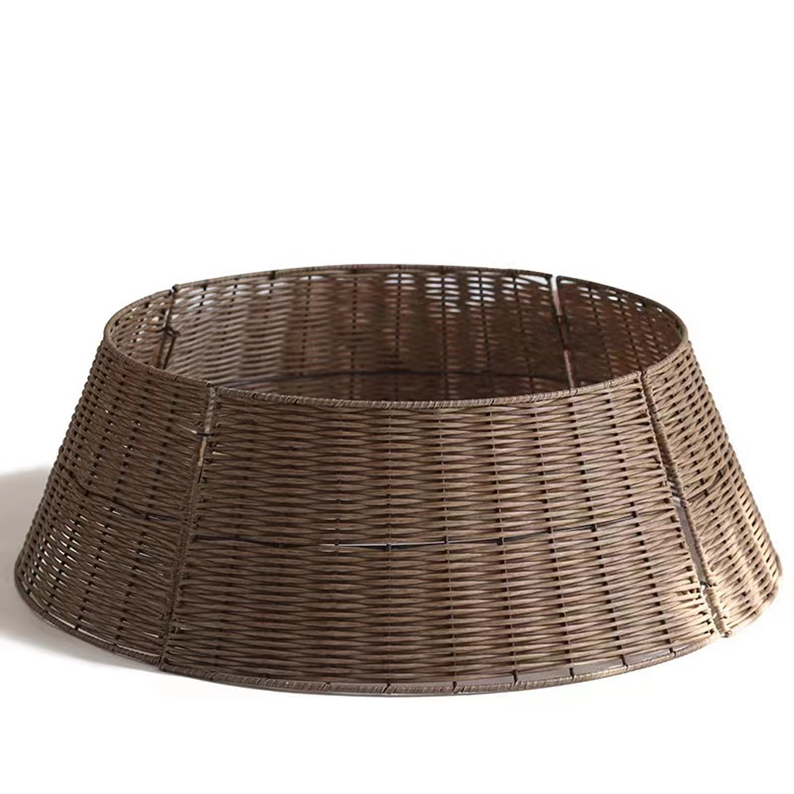 Jupe de panier de sapin de Noël ELDTEC en rotin tissé de 50 cm pour base de l'arbre de fête