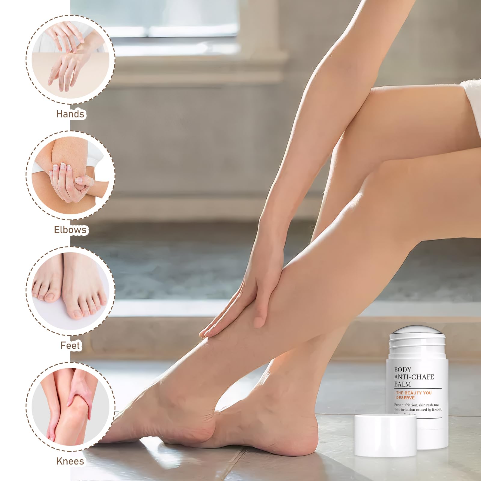 Anti Wundreib Stick,Anti Chafing Stick Erfrischend und Nicht Fettig Sticks Gegen Wundscheuern für Damen,Reibung und Hautreizungen Reduzieren,Geeignet für Oberschenkel Schultern Brust Füße