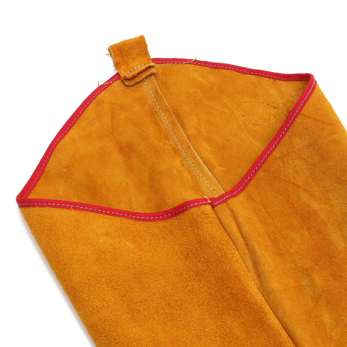 1 paire de manchons de soudage en cuir de vache avec manchette élastique pour protéger les soudeurs