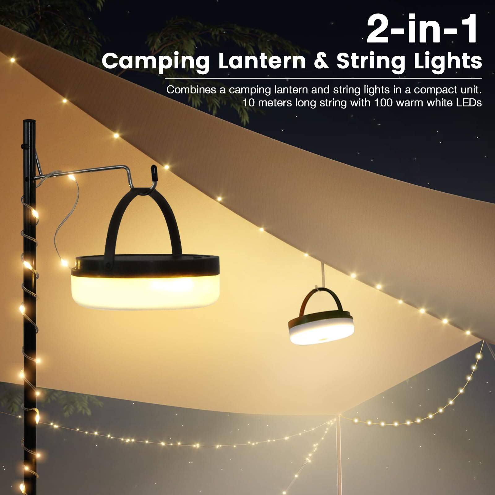 WALCHO Lucine Led Batteria, Catena Luminosa [12M * 2 Pezzi] Luci Led A - Foto 7