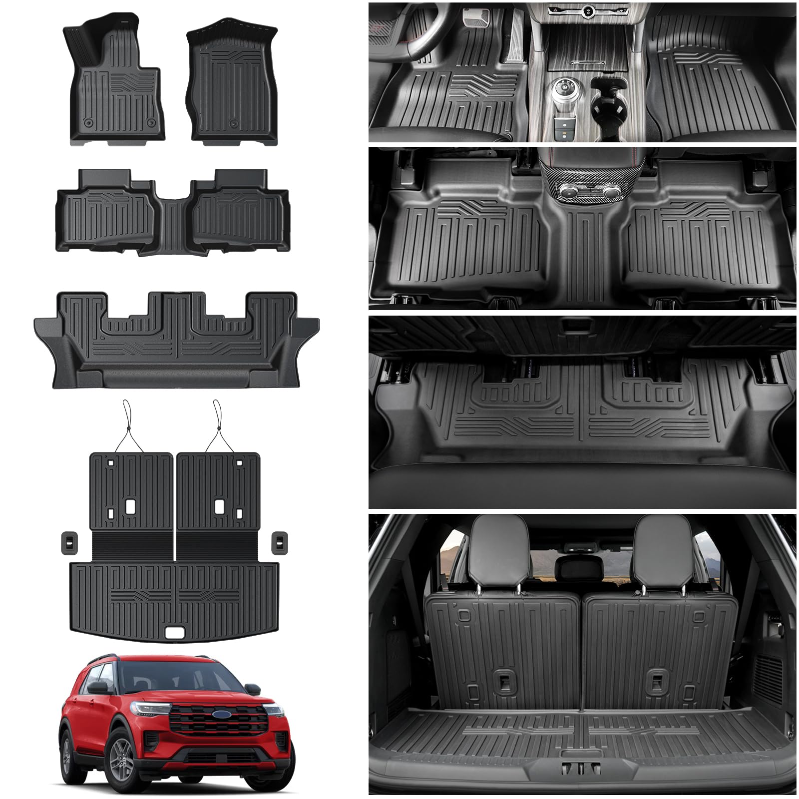 HOUCLEMIC 7-Seat Floor Mats