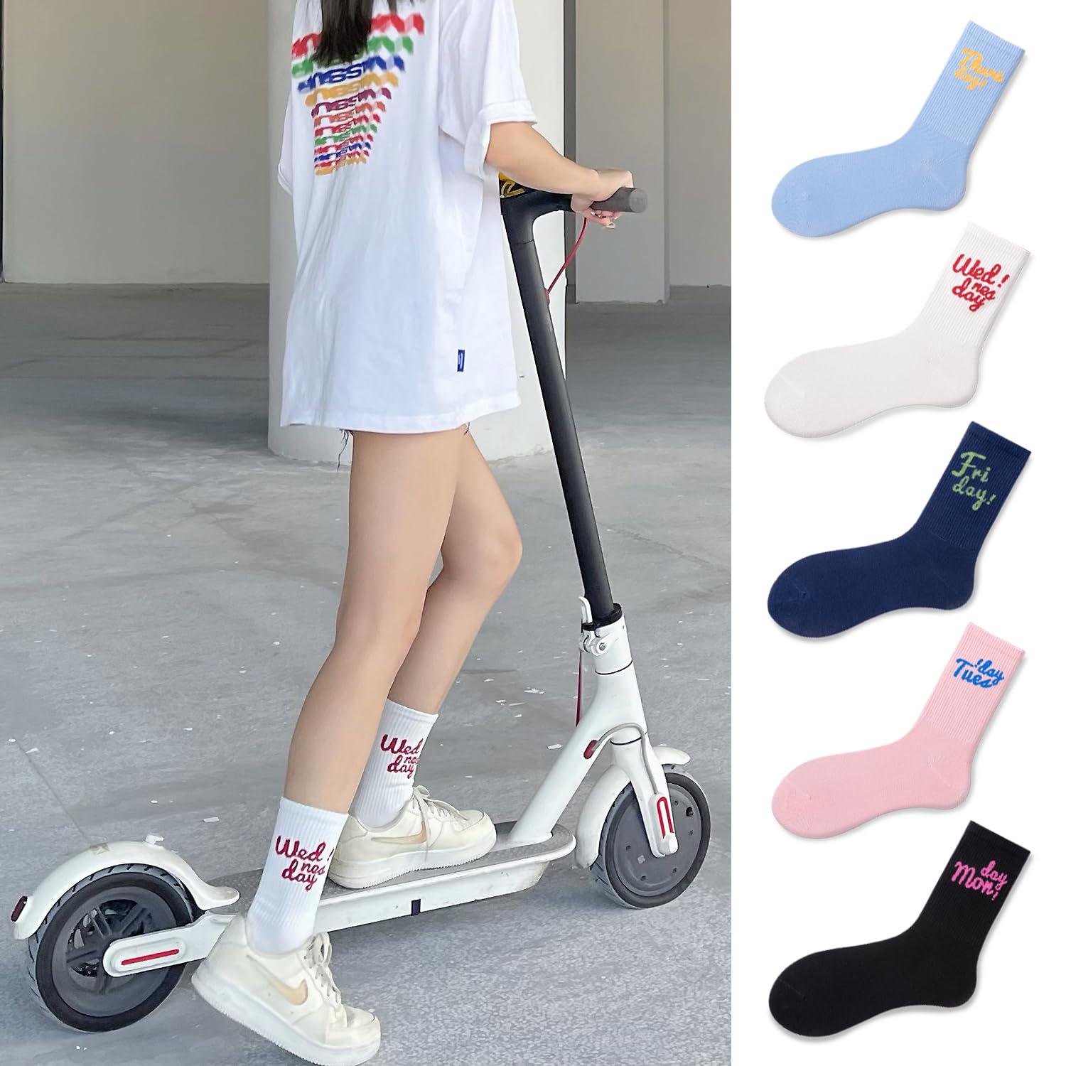 Calcetines finos y divertidos para mujer, bonitos calcetines para mujer, calcetines novedosos, 5 pares, ideales para Navidad, regalos de vacaciones, talla 6-10