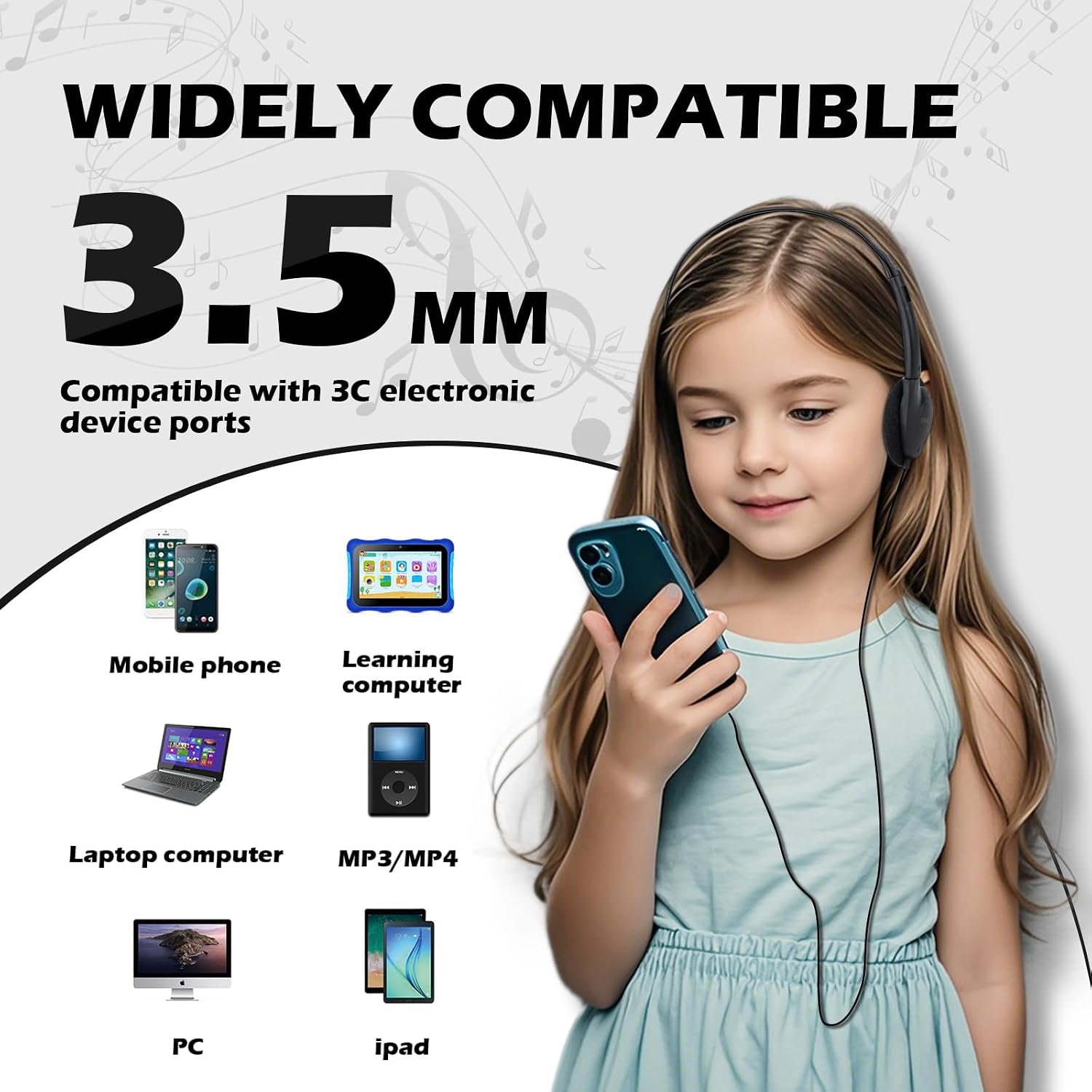 30 Pack Bulk Headphones for Classroom School Kids Testing,Wired image 2