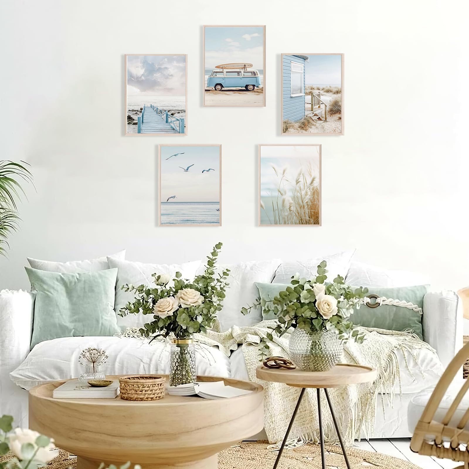 ZHGYGBN Retro Wall Art Gothic Home Decor Wall Art Victorian Painting Vintage Castle Oil Painting Vampire Castle Art for Home Living Room Bedroom Wall Decor (UnFramed, 12 X 16 Inch) Dark Academia Art: Beach Vibe Collection 8X10inchx5pcs