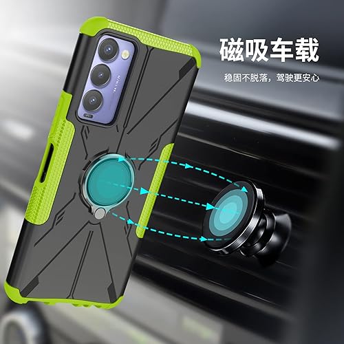 Miniatura 6 de Funda para Tecno Camon 18, funda giratoria de 360, doble capa, a prueba de golpes, para Tecno Camon 18 CH6 CH6n, color negro