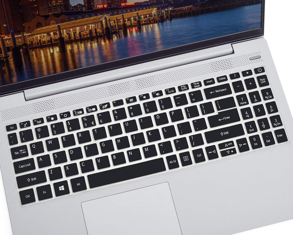 Keyboard Cover Protector Skin for Acer Aspire 5 Slim Laptop 15.6” A515-55 A515-55T A515-55G A515-43 A515-44G A515-54 A515-54G,15.6 inch Acer Aspire 5/Acer Aspire 3 A315-59 24P Protective Skin-Black