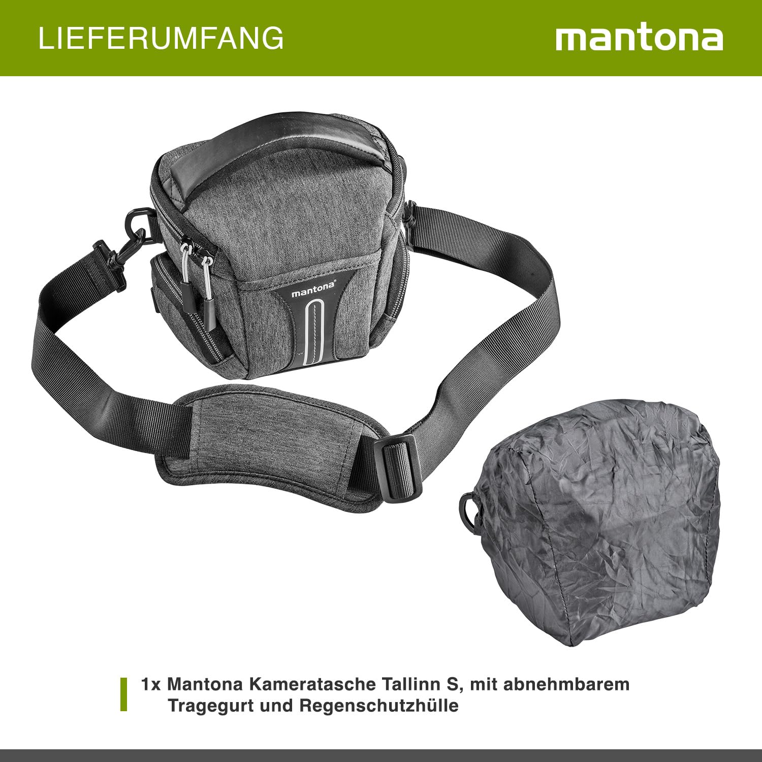 Mantona Torba na aparat Tallinn, rozmiar: S antracyt
