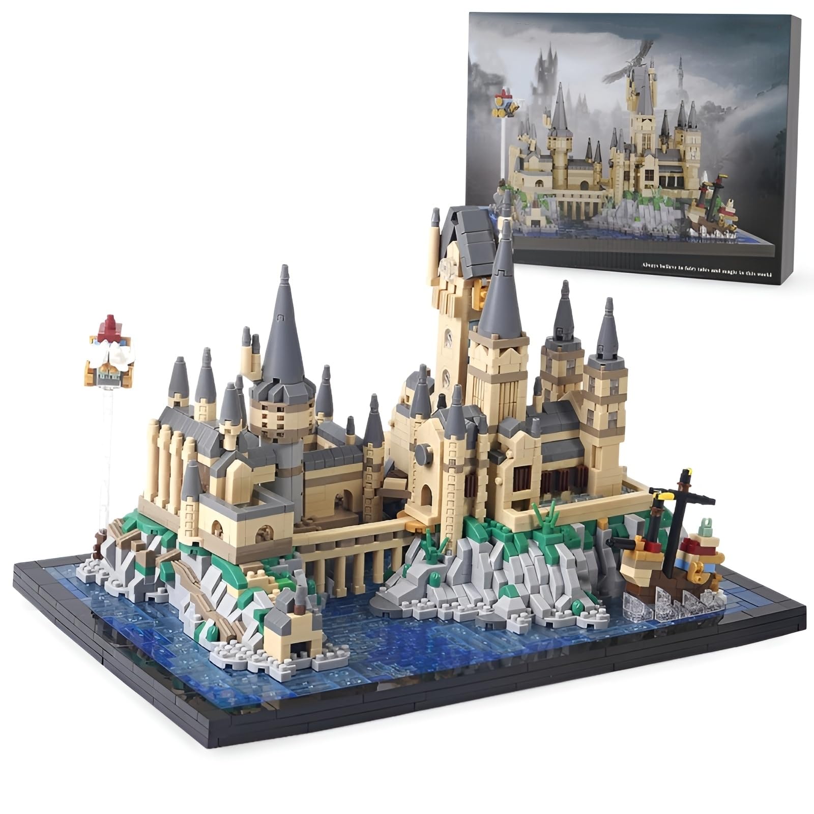 Magic Castle Building Blocks Set, 2900+ PCS Mini Magic Castle Architecture Building Model, Micro Architectural Bricks Toy, Gifts for Adults and Fans