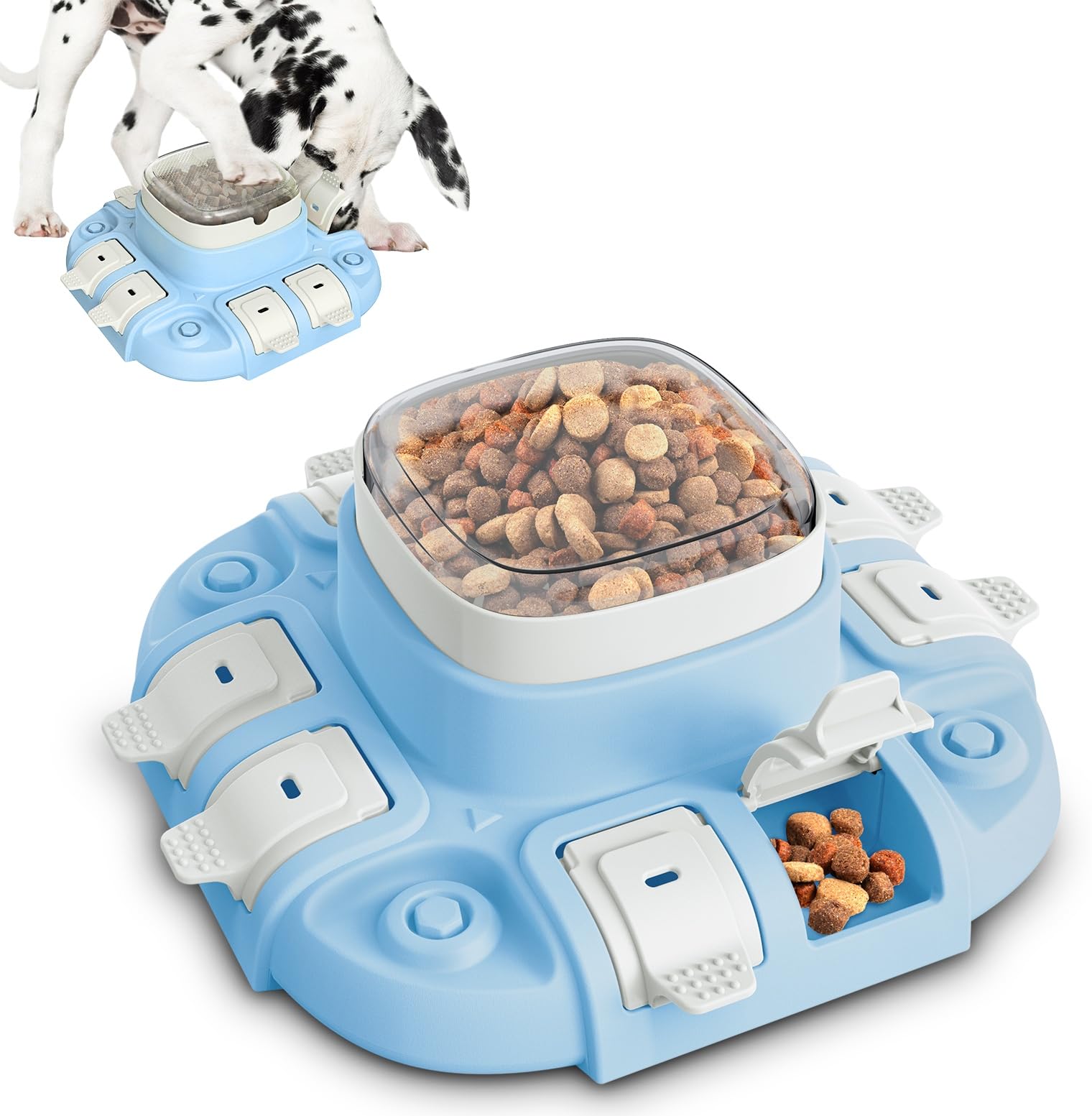 Jouet Chien Occupation, Jeu d'Intelligence Indestructible pour Gamelle - Jeu de Stratégie Dog Activity-Formation Interactive-Niveau 2