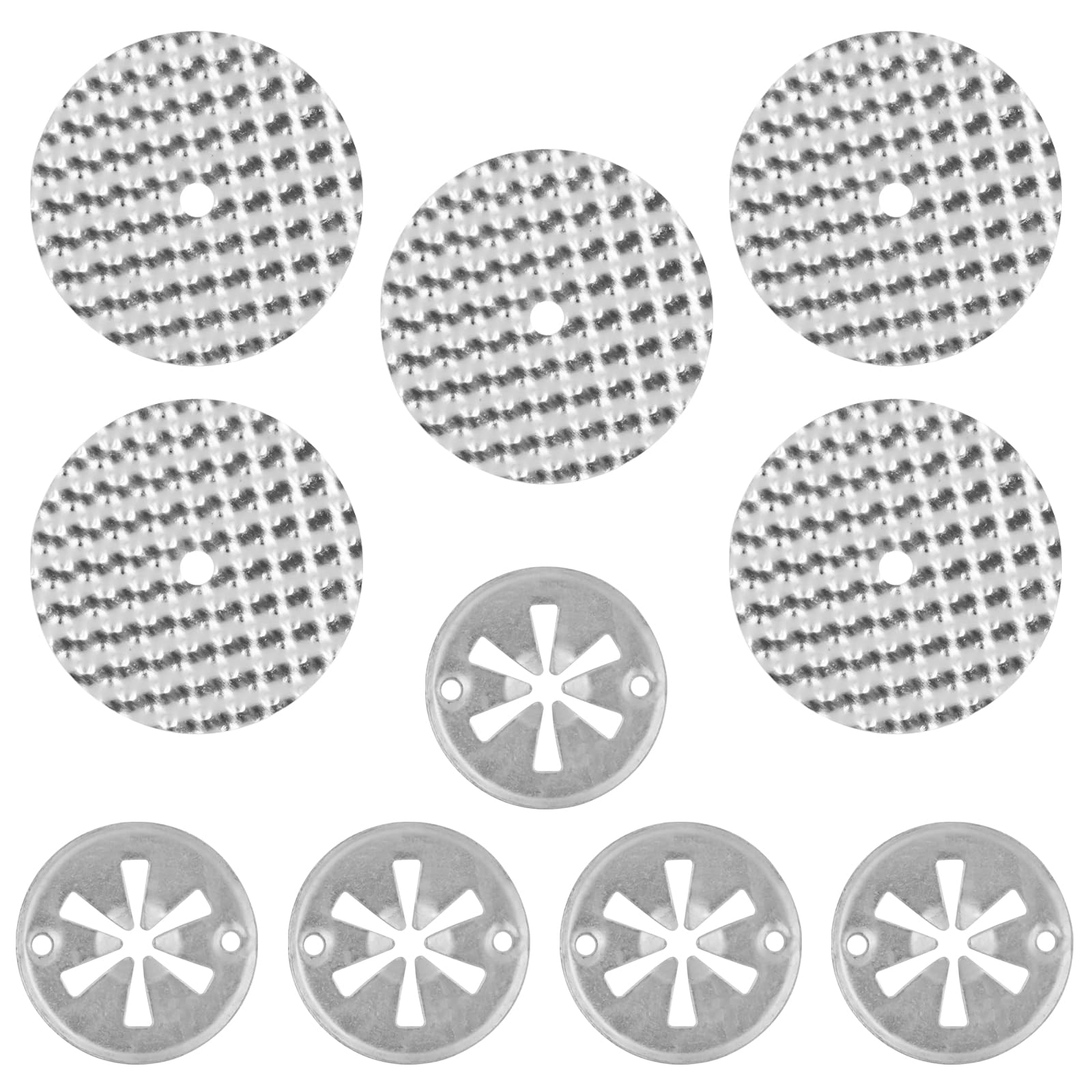10 Stück Hitzeschutzplatte Reparatursatz für Auto, Hitzeschutzblech (52mm) Klemmscheiben,Hitzeschutzblech(30mm), 5 Sets Hitzeschutzblech Auspuff Reparatursatz Kompatibel mit N90335004