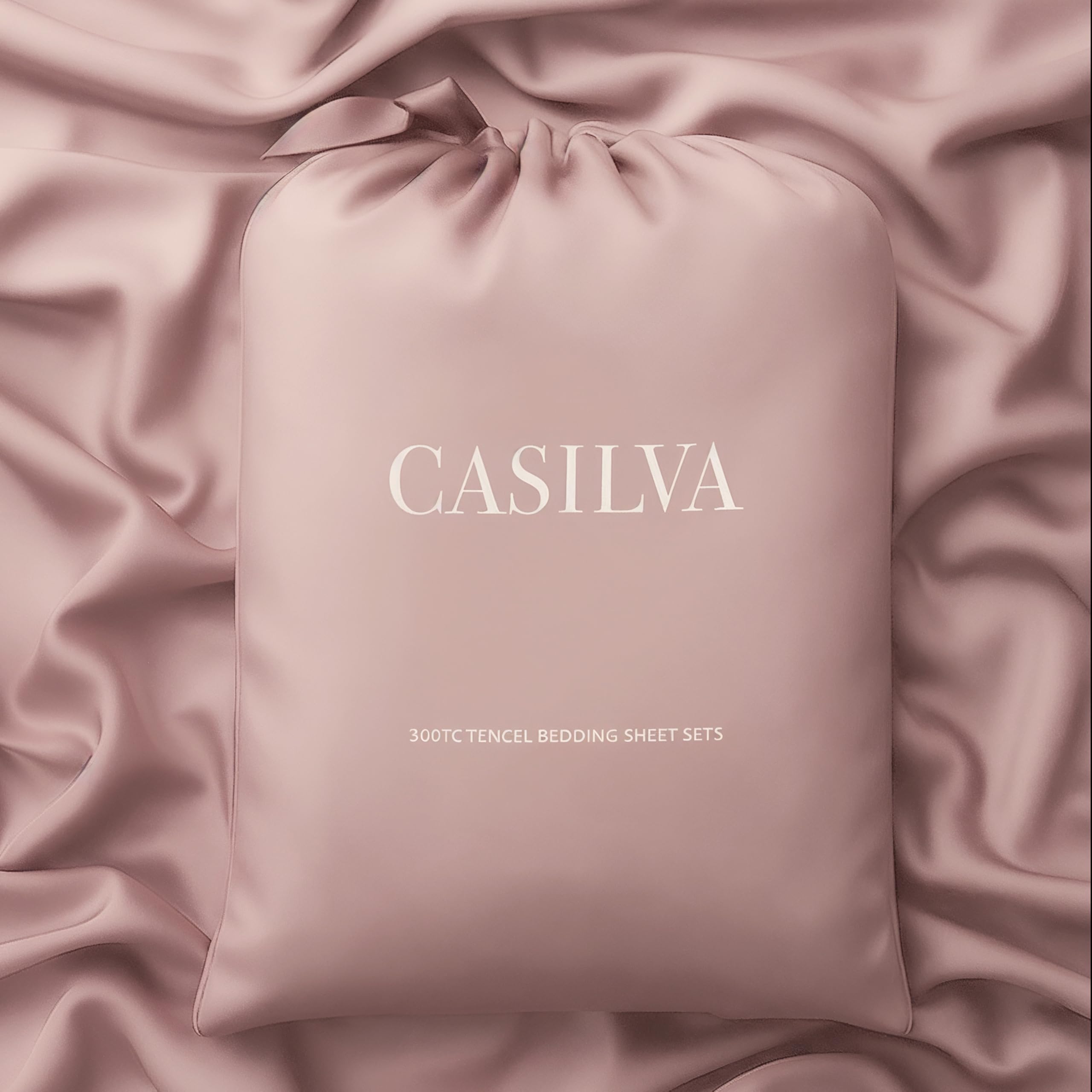 CASILVA Eucalyptus Sheets - Infused with Silver for Anti-Odor, Softer Than Silk Fibers, More Cooling Than Cotton - Perfect for Hot Sleepers & Sensitive Skin - 100% Tencel Lyocell - King Sheet Set