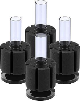 Pawfly 4 Pack Aquarium Nano Bio Sponge Filter Quiet Betta Fry Shrimp and Small Fish Foam Filter for Tiny Fish Tank up to 10 Gallon