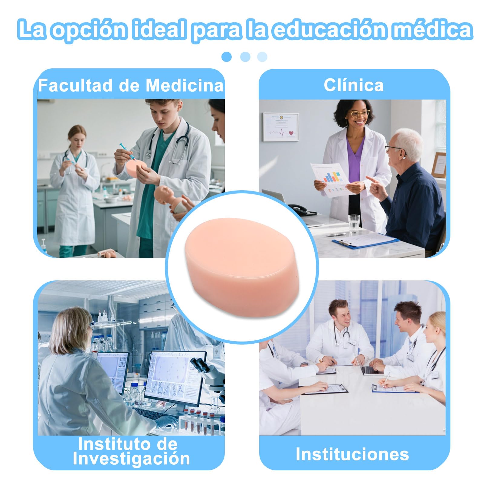 Modelo de Entrenamiento para Biopsia & Punción Tumoral con Ultrasonido – Fantoma de Simulación Realista de Masas, Tumores, Quistes & Nódulos Superficiales | Herramienta para Estudiantes de Medicina.