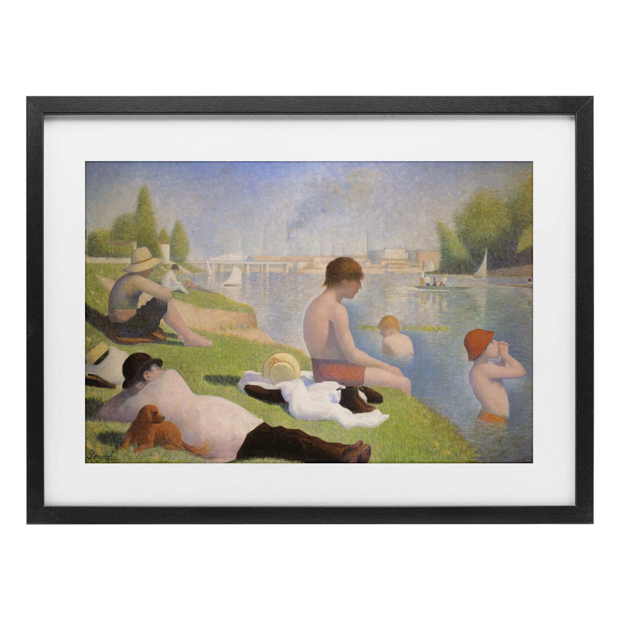 'Afternoon Bathers Georges Seurat'| Framed Print Under Glass