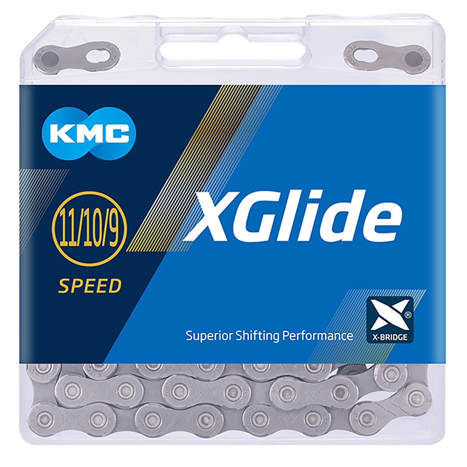 KMC XGlide Catena a 9, 10 e 11 velocità, grigio, 126 maglie