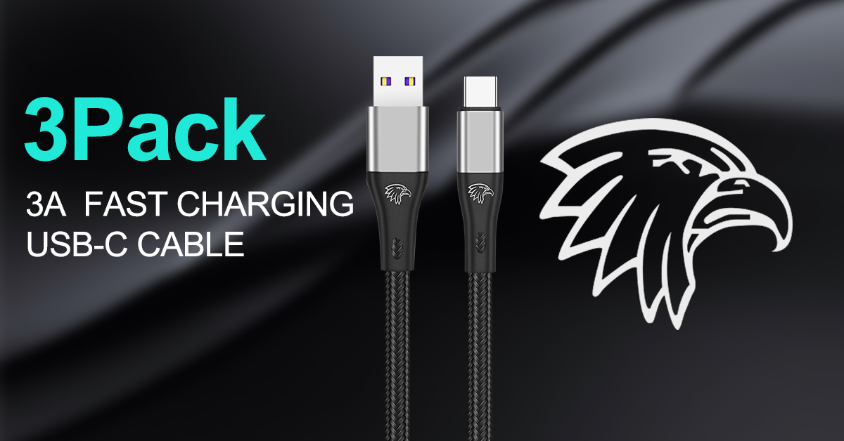 3Pack 3ft Fast Charging USB C Type Charger Cable for Jordan