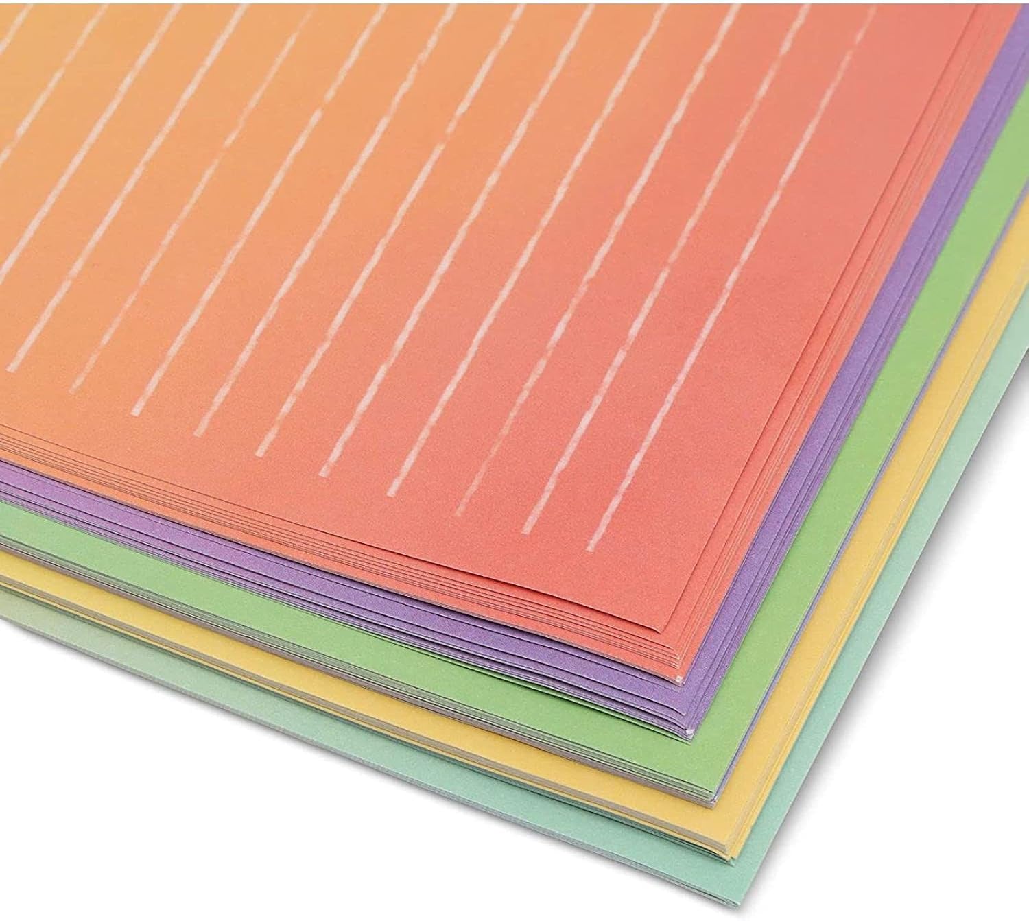 Lined Watercolor Stationery Paper and Envelopes Set (10.25 x 7.25 Inches, 90 Pieces)