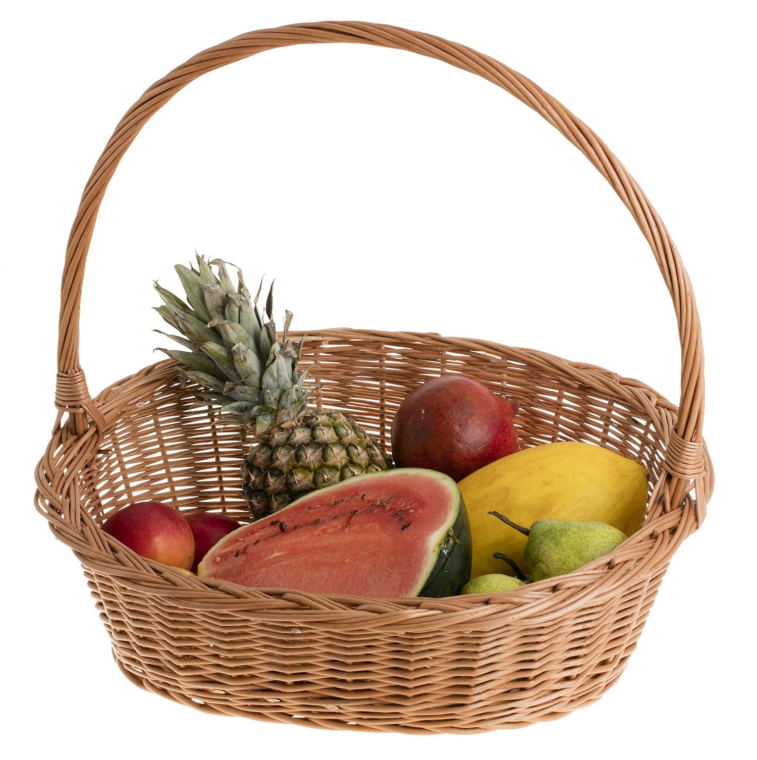 e-wicker24 Panier en osier Cadeau, weidener Panier Cadeau dans naturfarbe, ovale, panier de fleurs