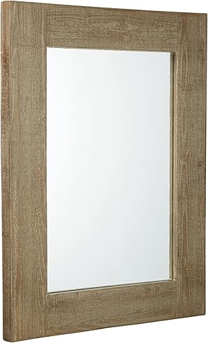 Miniatura 3 de Signature Design by Ashley Waltleigh Farmhouse - Espejo de acento color marrón envejecido