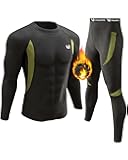 Men's Thermal Underwear Sets Top & Long Johns Fleece Sweat Quick Drying Thermo Base Layer