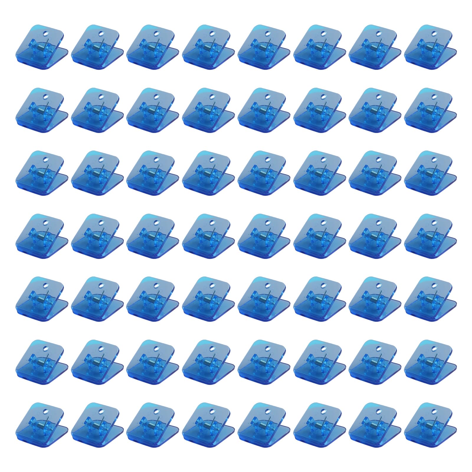 100 Trombones Carrés Transparents pour Documents et Dessins