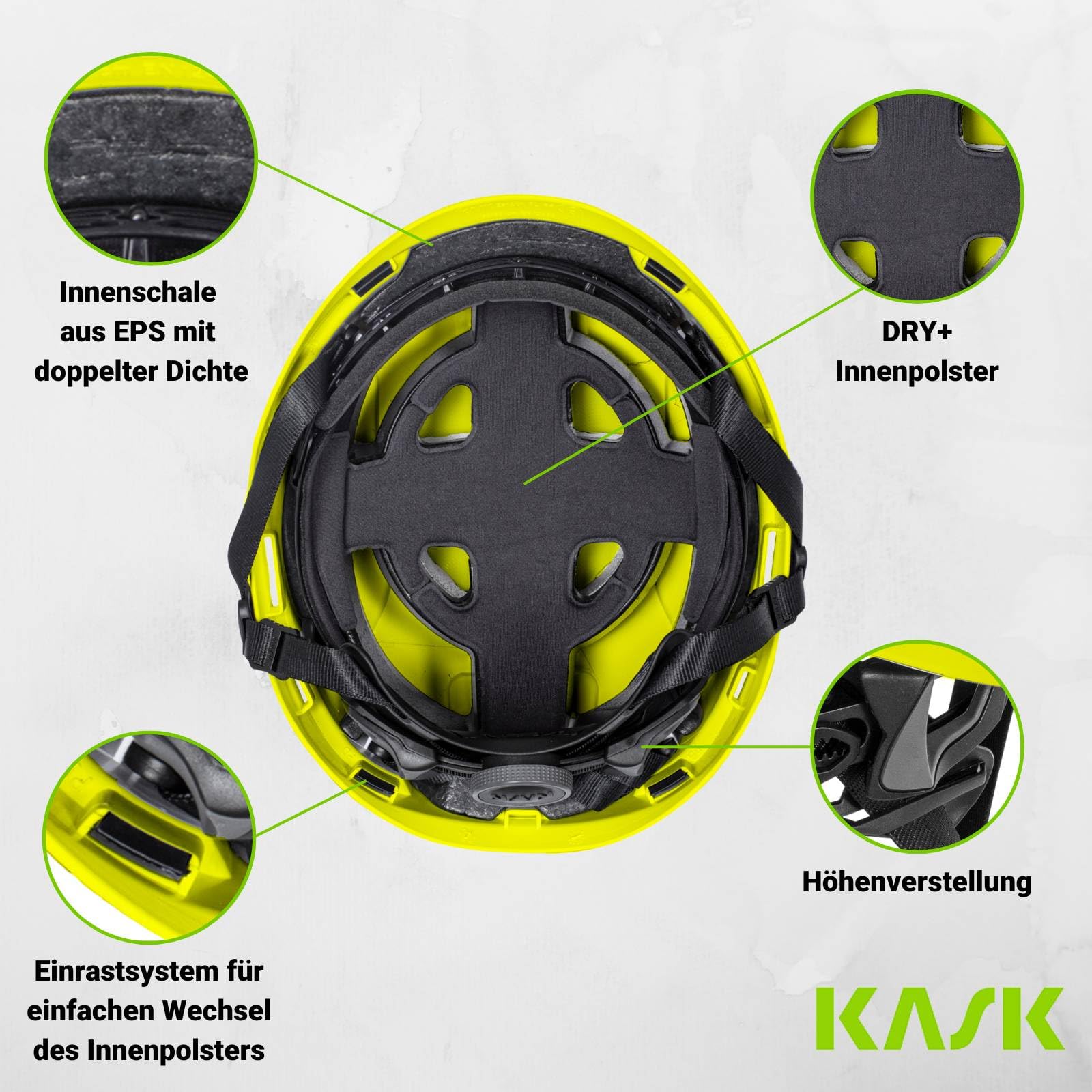 KASK Forsthelm ZX Air Combo | Forstschutzhelm KWF-Profi | Größe 52-63cm | 8 Lüftungskanäle | Großes Einstellrad (orange Fluo)