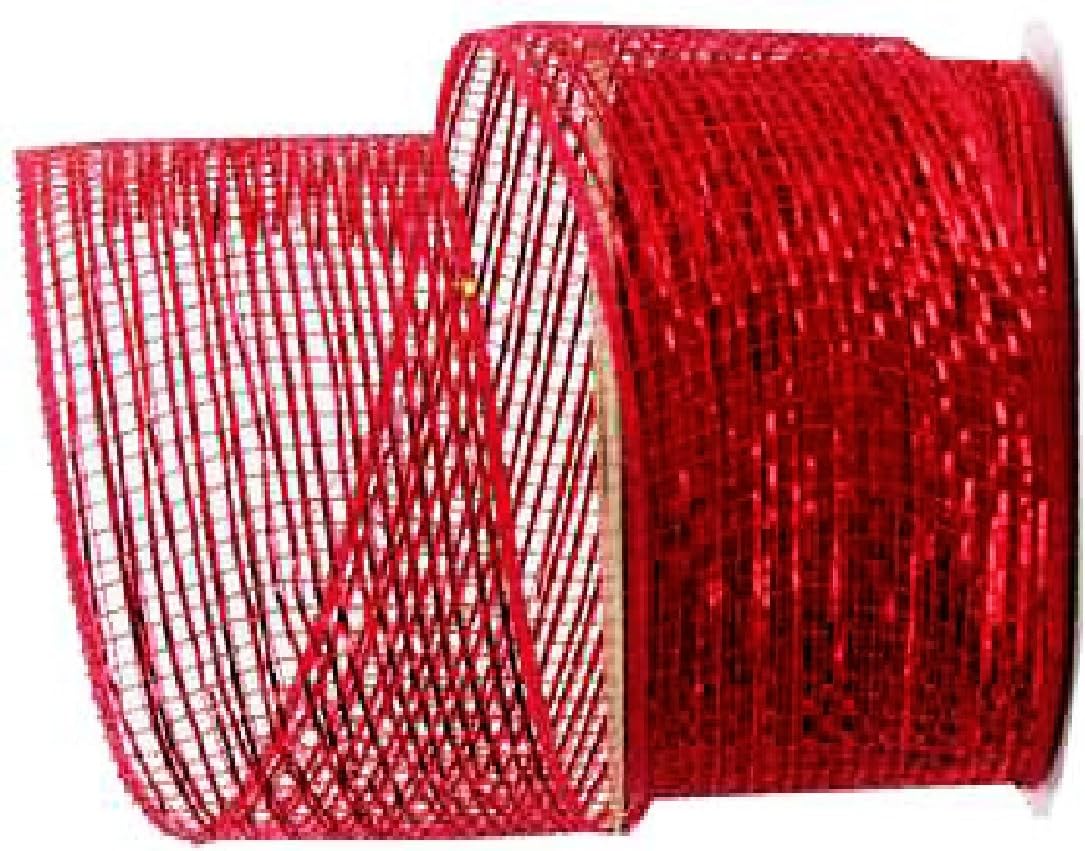 Red Deco Mesh Ribbon 5 1/2" inch x 30' feet Craft and