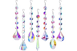 Pack of 7 Crystal Sun Catchers - Radiant Indoor Window Prism