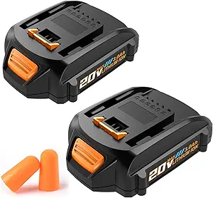 2Pack 3000mAh Battery Replacement for Worx PowerShare 20V Batteries WA3520 WA3525 WA3575 WA3669 WG151s WG155s WG251s WG255s WG540s WG545s WG890 WG891