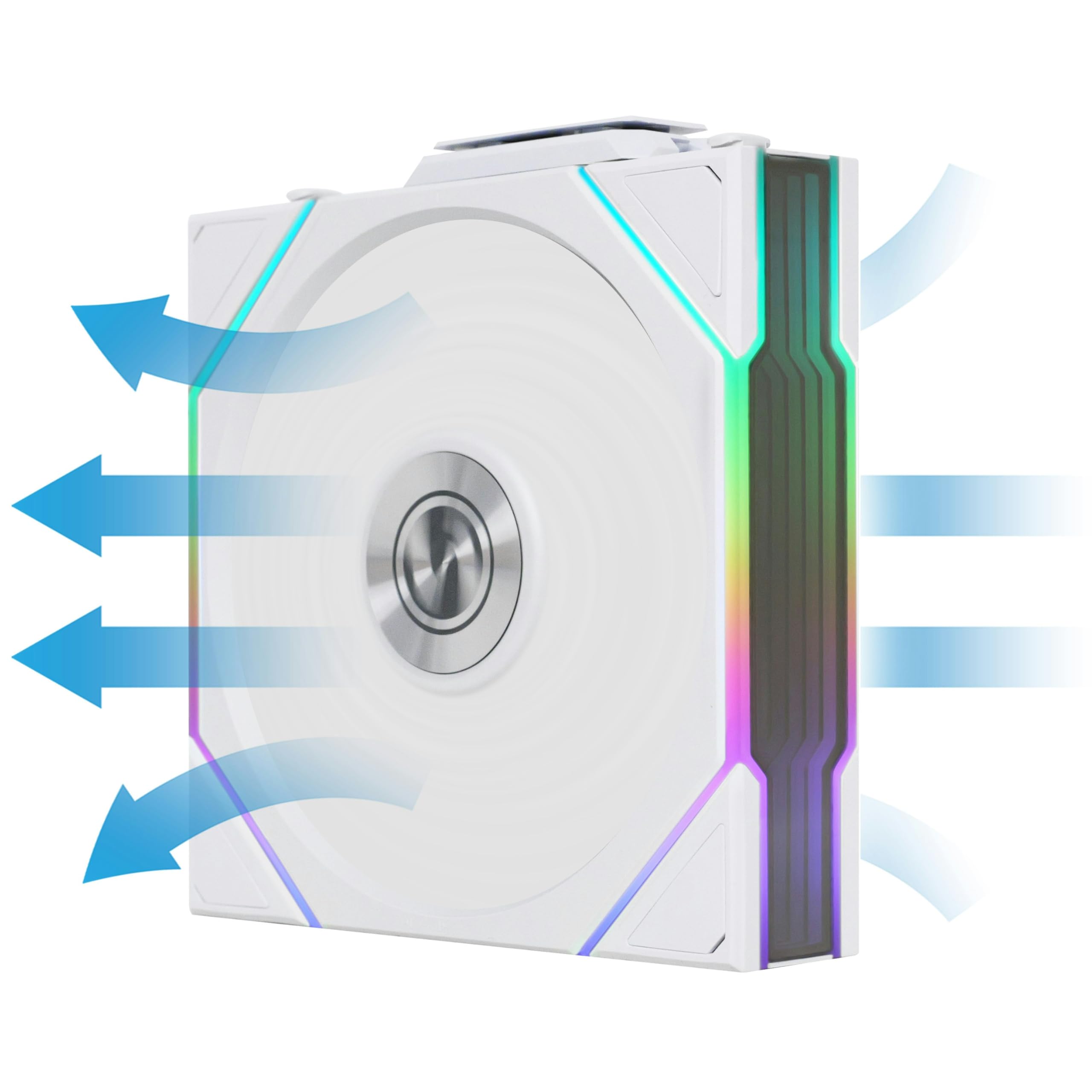 Lian Li 12RTL1W3W sistema di raffreddamento per computer Case per computer Ventilatore 12 cm Bianco (Lian Li UNI FAN TL Wireless Reverse 120 White Triple Fan Pack -)