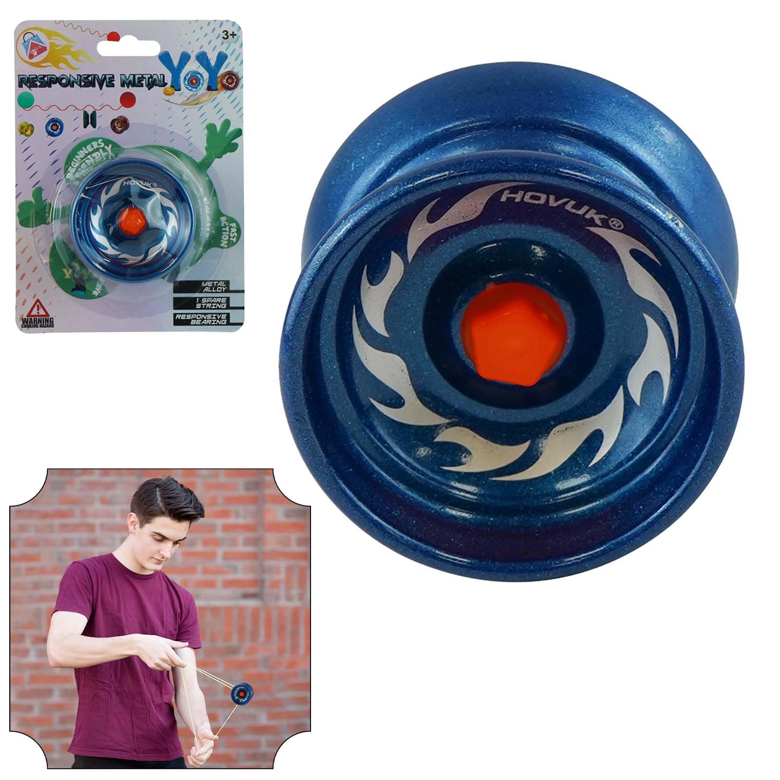 Sponsored Ad – Metal Yoyo for Kids Beginners, Auto Return Bearing Responsive Yo-yo to Play Entertaining Pro String Tricks Professional Yo yo, Stable and Sturdy String, Party Favors Adults (Blue Yoyo)