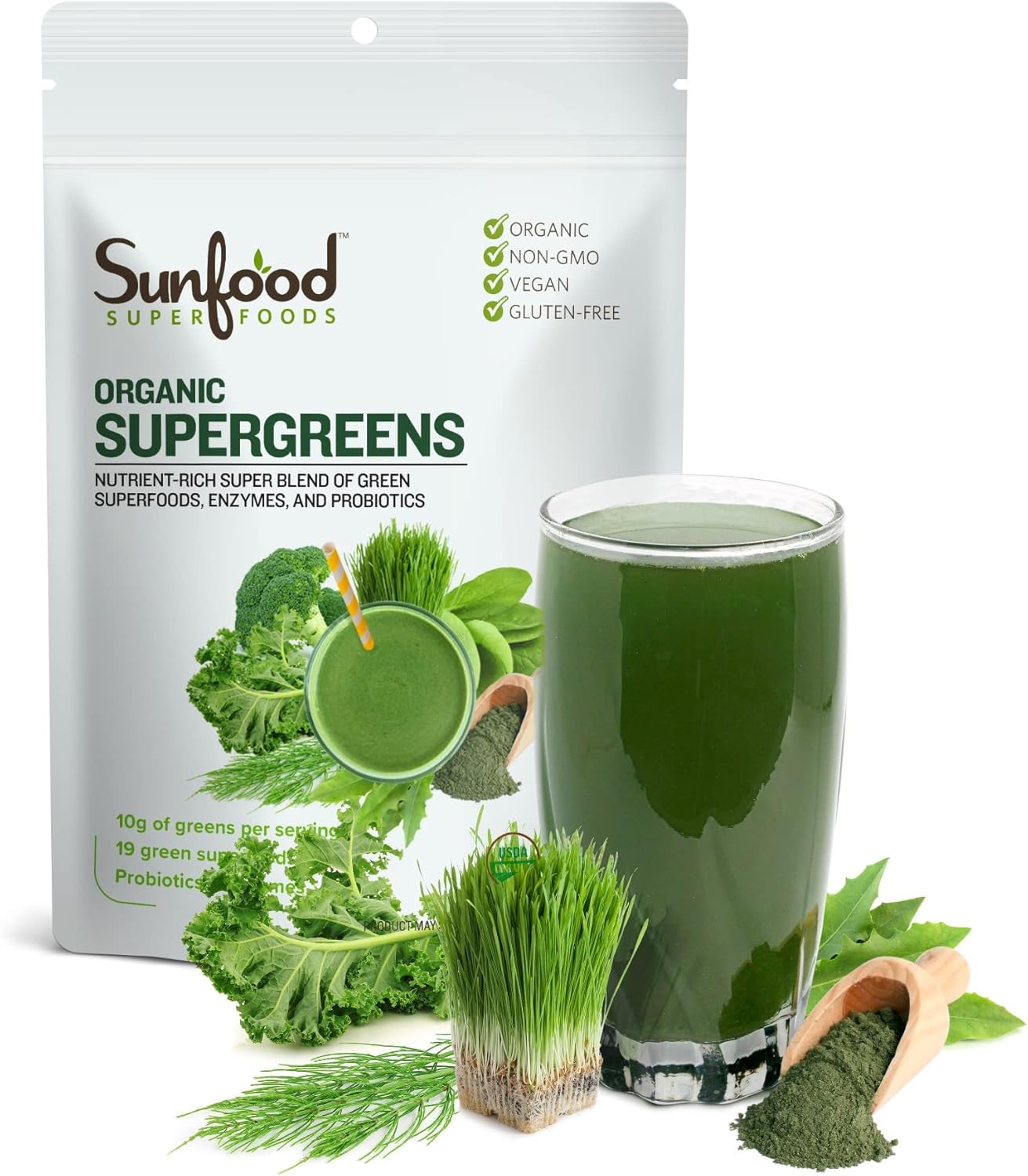 Sunfood Supergreens - Greens Superfood Powder