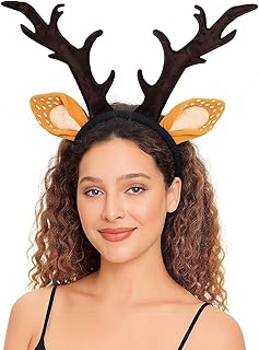 LovesTown Animal Ears Headband Plush Hairband, Animal Headband Costume Accessories for Halloween Christmas Cosplay Party
