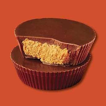 REESE'S Milk Chocolate Half-Pound Peanut Butter Cups, Candy Pack, 16 oz (2 Pieces)