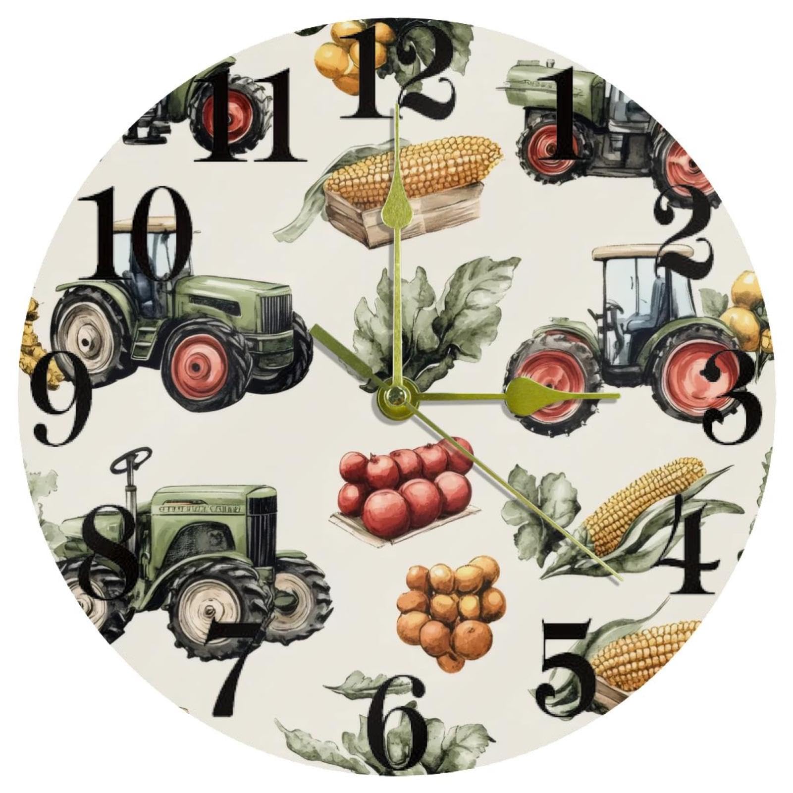 Horloge murale à piles Farm Cron : Une touche moderne pour votre salon
