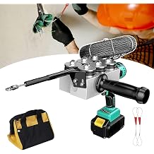 Automatic Wire Stringing Machine-30m Steel Lead,Electric Hidden Cable Pulling Tool for Straight/Coiled Pipe, Winding Machine,Threading/Reeling - Identify Same Length2battery